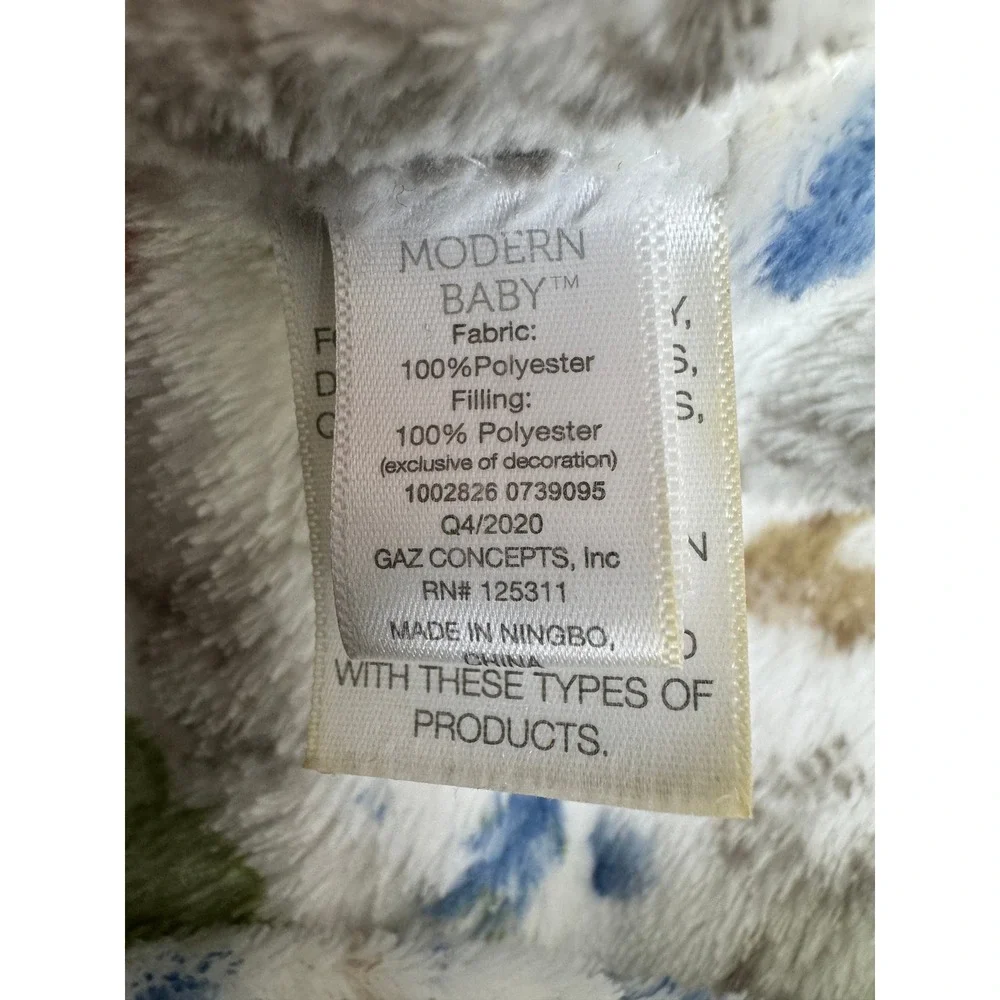 Modern Baby Elephant Security Blanket Lovey Safari Animals Plush